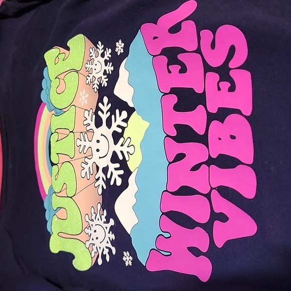 JUSTICE  WINTER VIBES LONG SLEEVES  TSHIRT (- NEW -) XL PLUS. - Picture 2 of 7